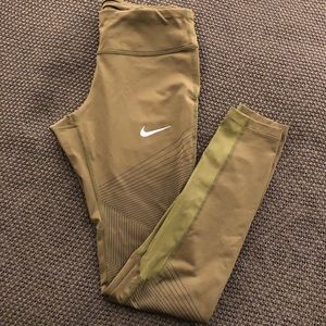 Nike Olive Green Workout Leggings